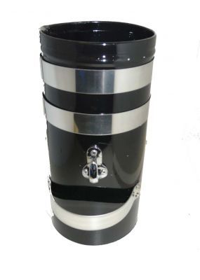  12"x 6" Double skin chimney with two Chrome bands 